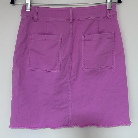Loft Pink Cargo Raw Hem Twill Skirt Size 2 NWT - Picture 2 of 6